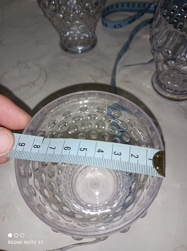 4 Vasos Relieve Duro Transparente