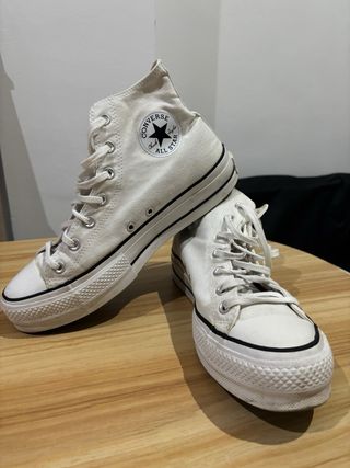 Converse Plataforma All Stars Blancas