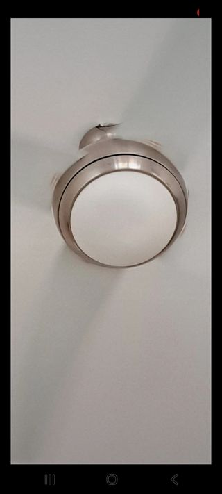 Lampadario Pala Argento e Bianco