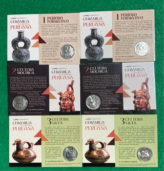 6 Monedas S./ 1 Cerámica Precolombina Peruana