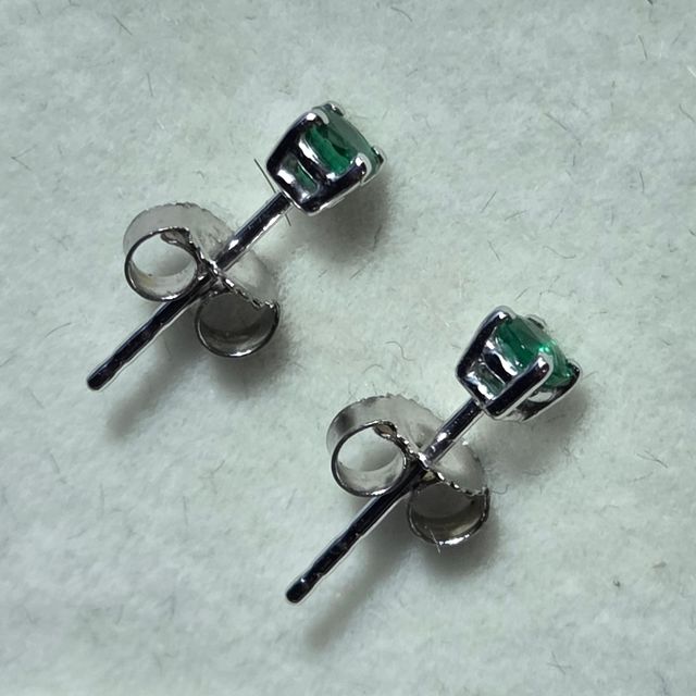 Pendientes Esmeralda AAA Oro Blanco 18K | no usado