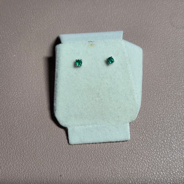 Pendientes Esmeralda AAA Oro Blanco 18K | no usado