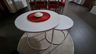 Set Tavolini Salotto Bianchi