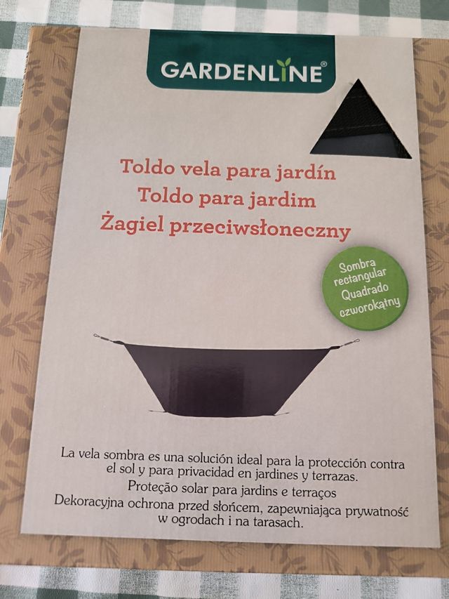 Toldo Vela para Jardín GARDENLINE 300cmX200cm