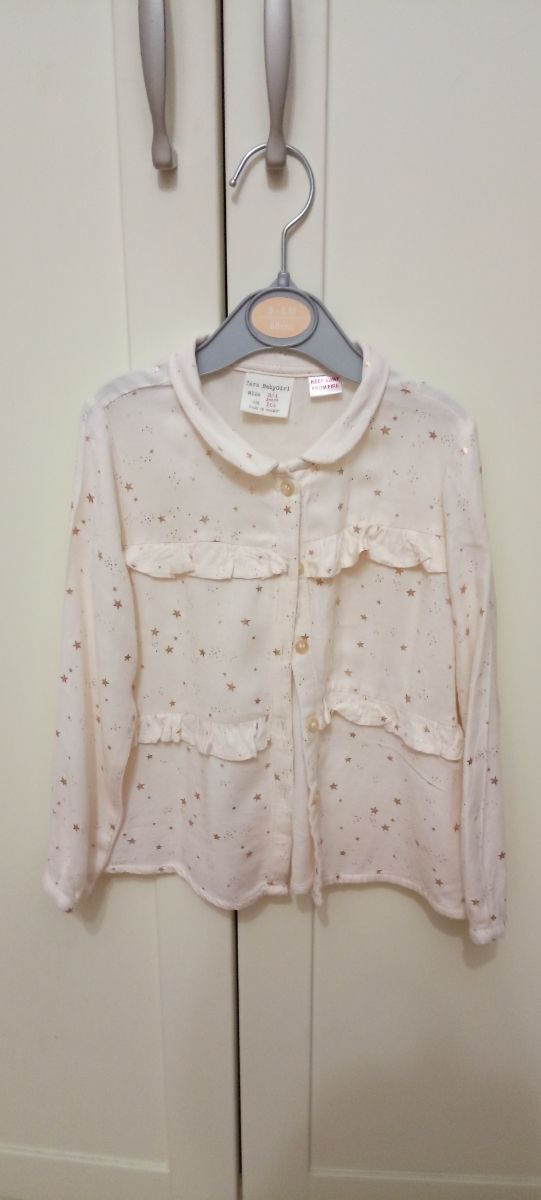 Blusa Zara Baby girl Talla 2-3 Como Nueva
