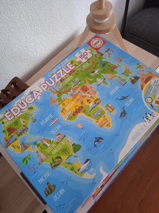 Puzzle Educa 150 piezas Mapa del Mundo