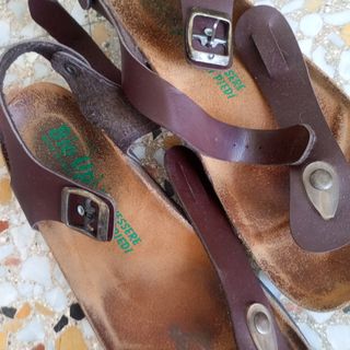 Ciabatte bio up infradito fibbia marroni 39, pelle