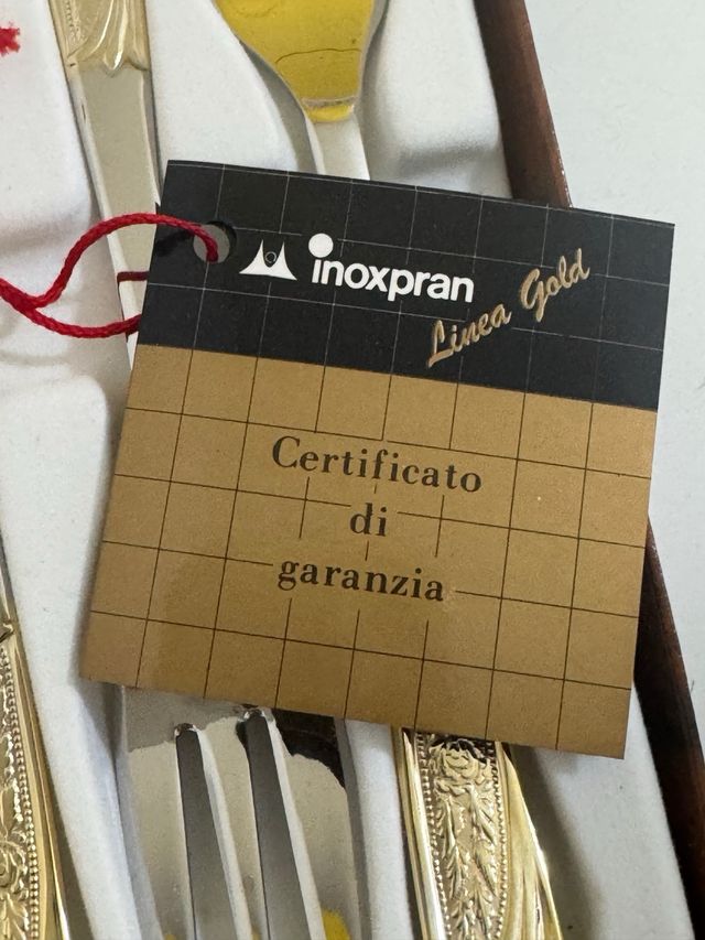 6 Forchettine Inoxpran Oro 24kt