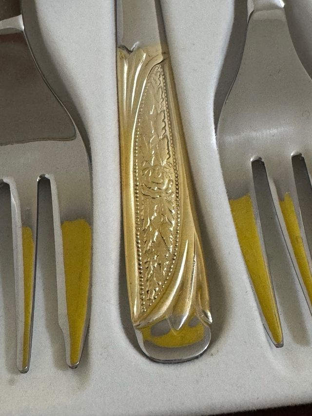 6 Forchettine Inoxpran Oro 24kt