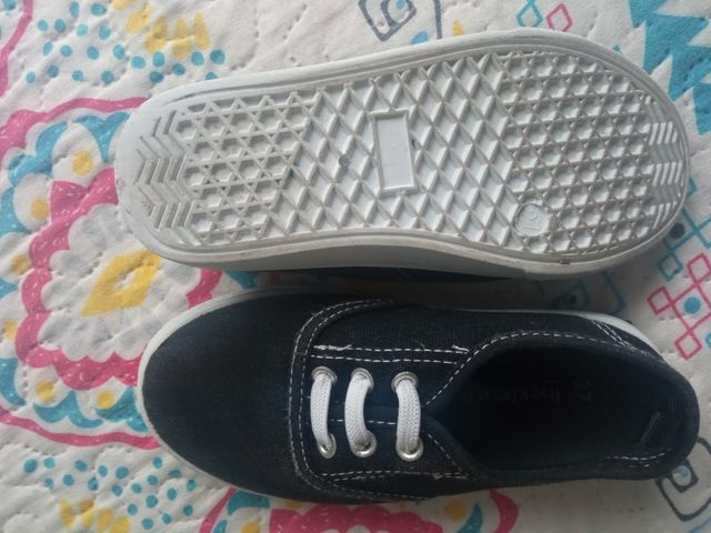 Zapatillas lona negra niño talla 27