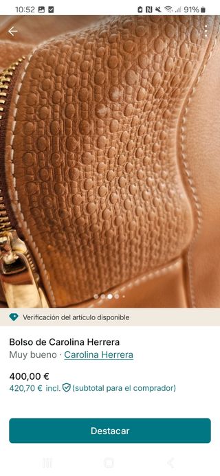 Lote 2 Bolsos Carolina Herrera Rosa