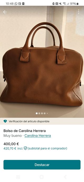 Lote 2 Bolsos Carolina Herrera Rosa