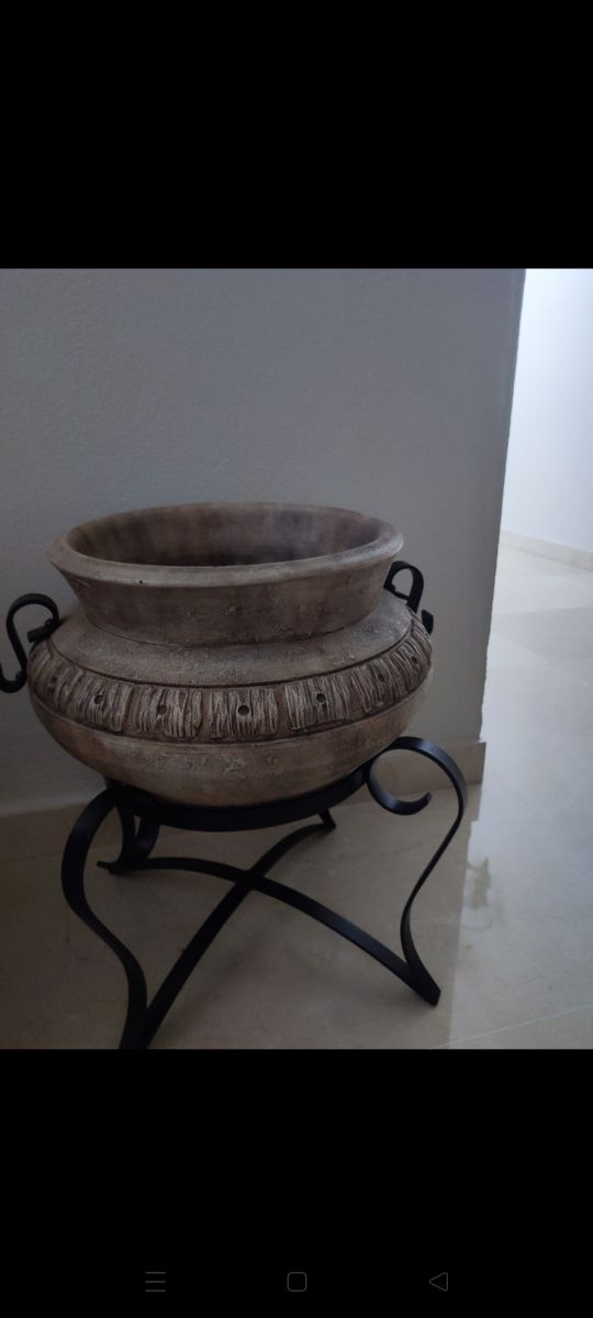 Ánforas Decorativas Beige y Gris