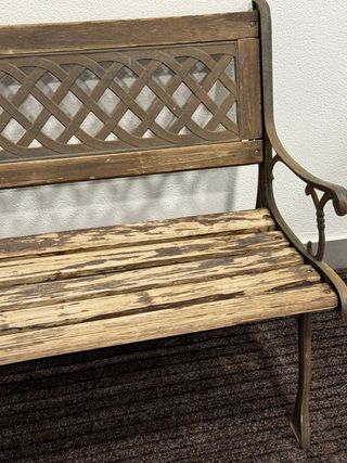 Banco de jardín madera y metal