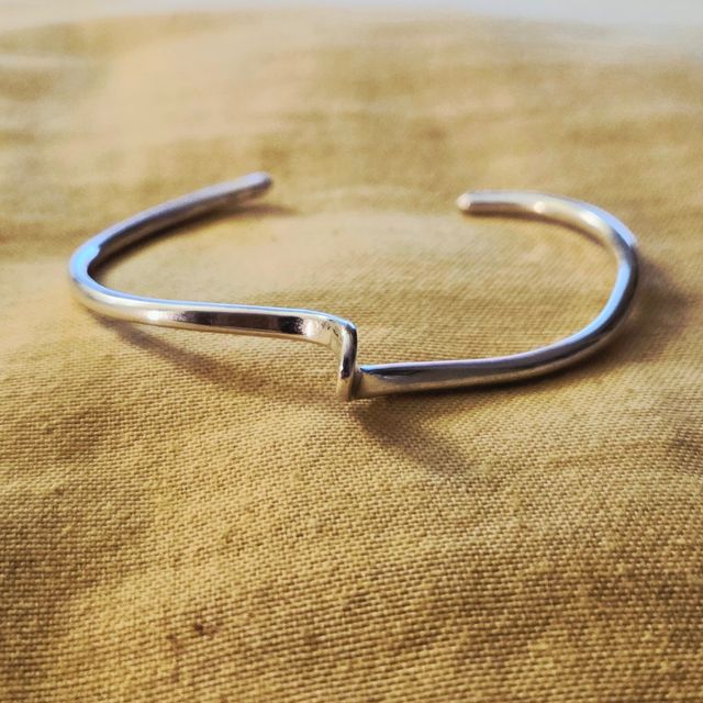 Pulsera vintage onda plata esterlina