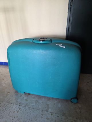 Maleta de viaje verde azulado 