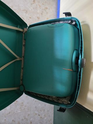 Maleta de viaje verde azulado 