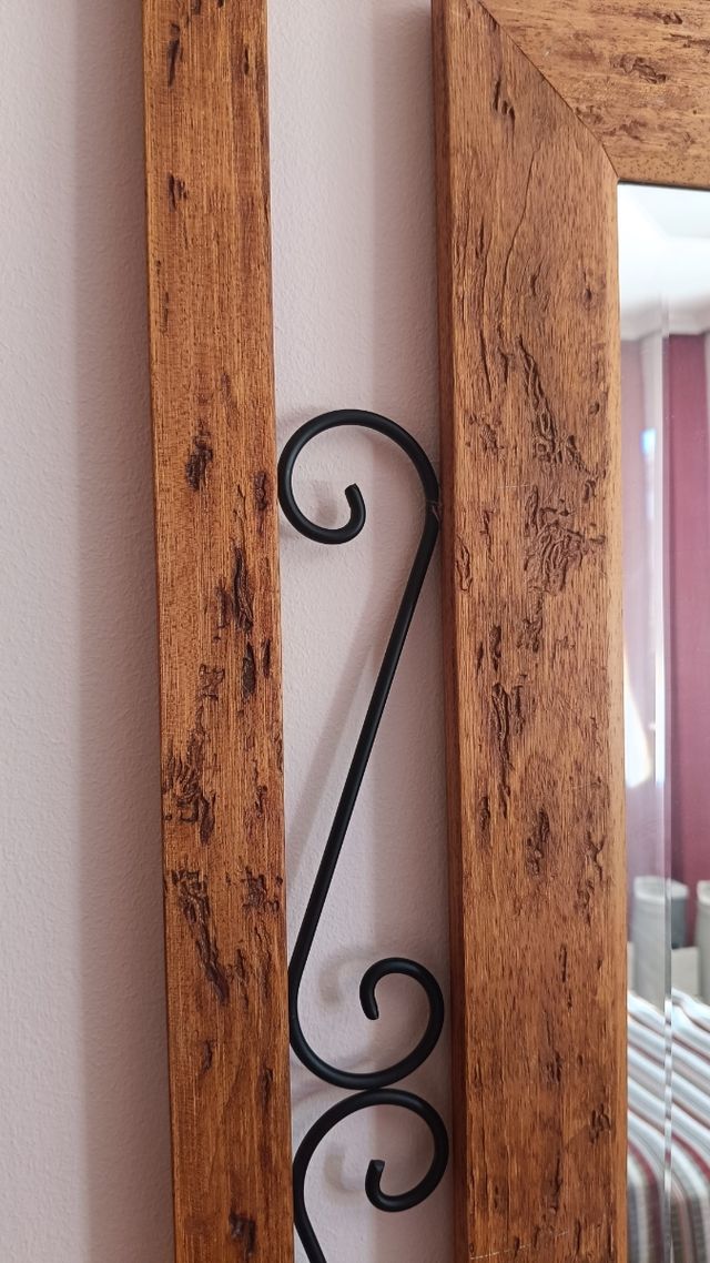 Espejo rústico madera y metal