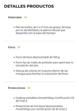 Chaqueta moto DXR cuero