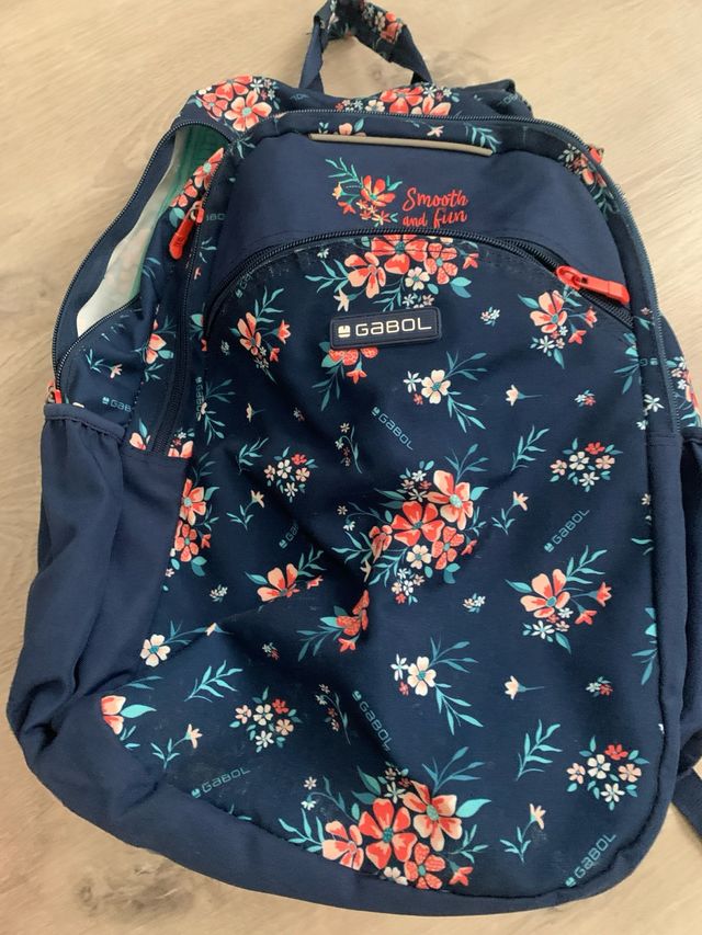 Mochila escolar Gabol floral