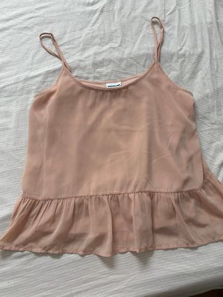 Blusa/camiseta corta tirantes rosa
