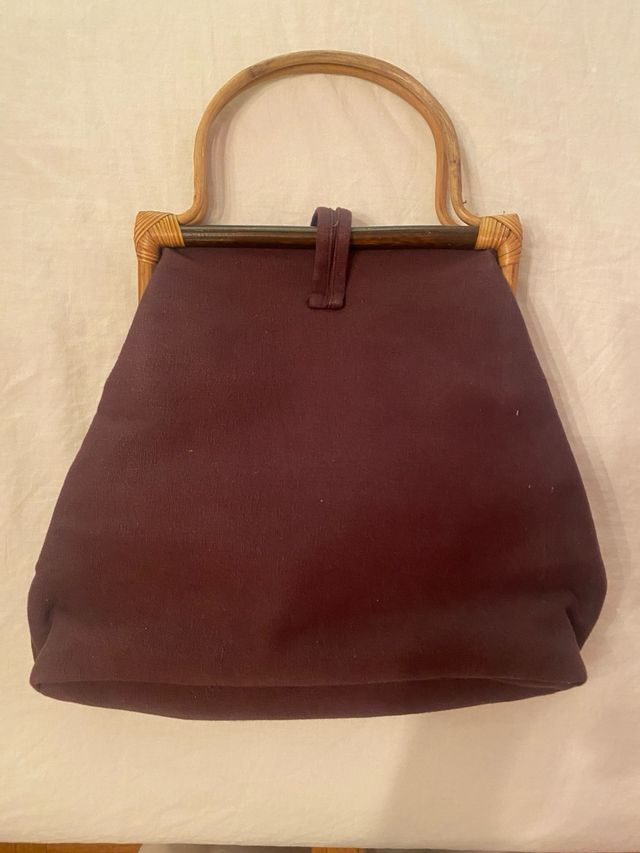 Borsa borsetta fantasia marrone e oro