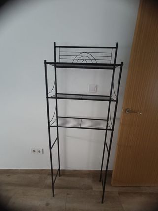 Estantería de baño metálica negra