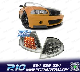 INTERMITENTES FRONTALES CROMADOS CON LED BMW E46 BERLINA 98-