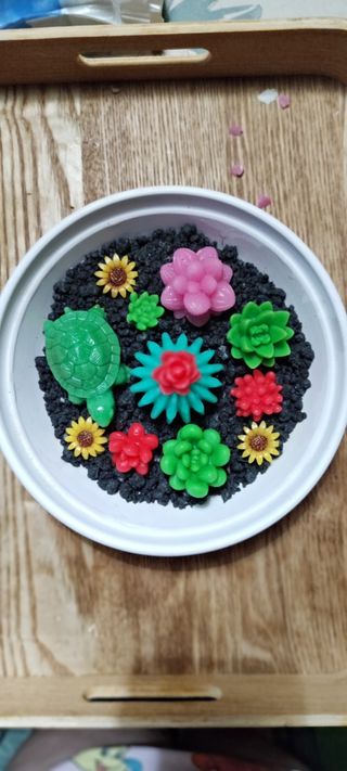 Candela profumata Turtle and Flowers