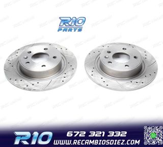 DISCOS DE FRENO PARA MINI PERFORADOS RANURADOS
