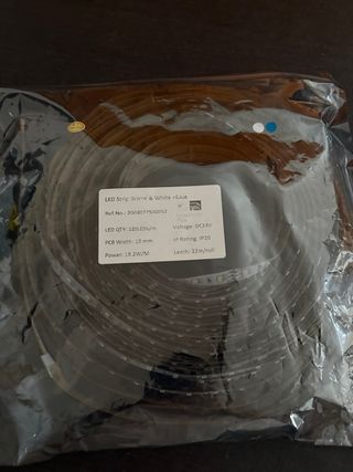 Luces tira LED Blanca y Azul 22m