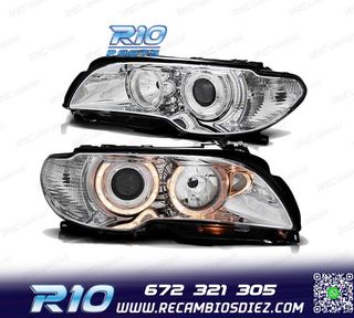 FAROS BMW E46 03-06 COUPE CABRIO OJOS ANGEL CROMADOS