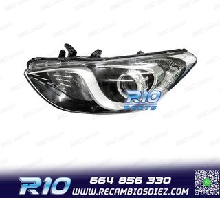 FARO IZQ PARA HYUNDAI I30 12- INTERIOR CROMO NEGRO