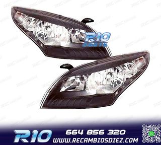 FAROS PARA RENAULT MEGANE III 08-11 FONDO NEGRO