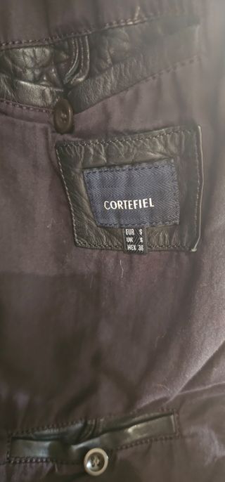 Chaqueta de cuero marron