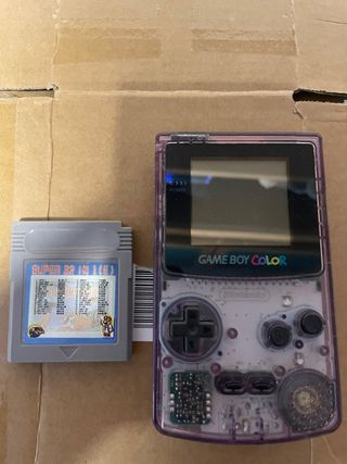 Nintendo Game Boy Color Morado + Cartucho 32 en 1