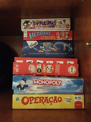 Lote de 6 juegos de mesa o sueltos 12/ unidad.