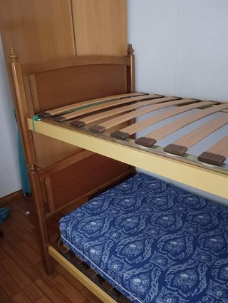 Letti a castello in legno 180x90, 2 reti e 1
 materasso