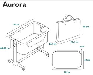 Cuna de colecho Lionelo Aurora 3 en 1