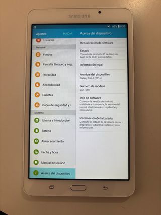 Samsung Galaxy Tab A6 Blanca