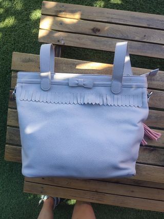 Bolso para carrito de bebé gris claro