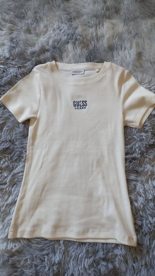 Maglietta Guess Jeans Beige Nuova