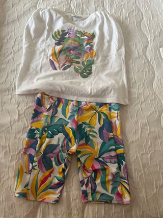 Conjunto Boboli estampado tropical