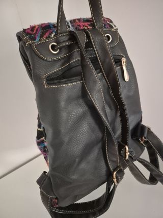 Bolso mochila lana multicolor