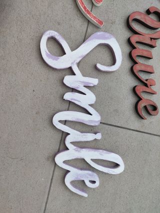 Palabras decorativas madera Home y Love