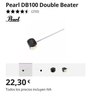 2 Mazas Pearl pedal Bombo Batería
2 Pearl beater