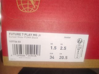 Botas de fútbol Puma niño rosa 34
