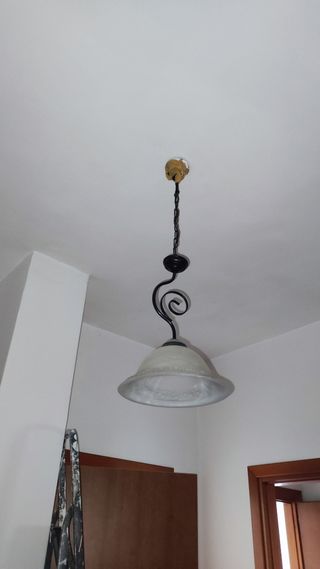 Lampadario vintage pendente nero/oro