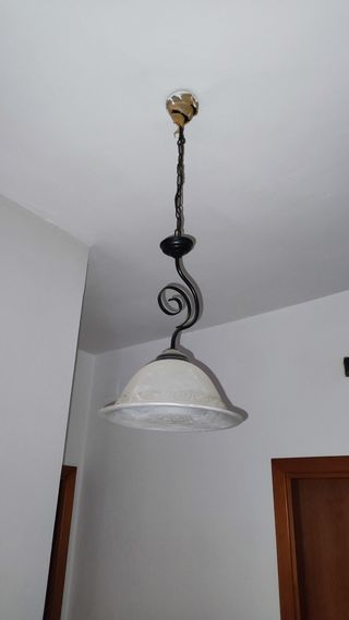 Lampadario vintage pendente nero/oro