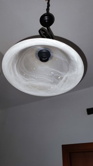 Lampadario vintage pendente nero/oro